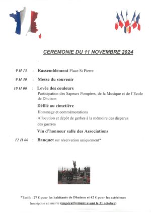 CEREMONIE DU 11 NOVEMBRE